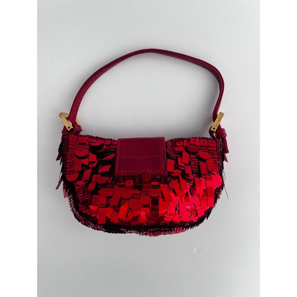 Vintage Fendi Red Sequin Croissant Bag - Picture 3 of 5